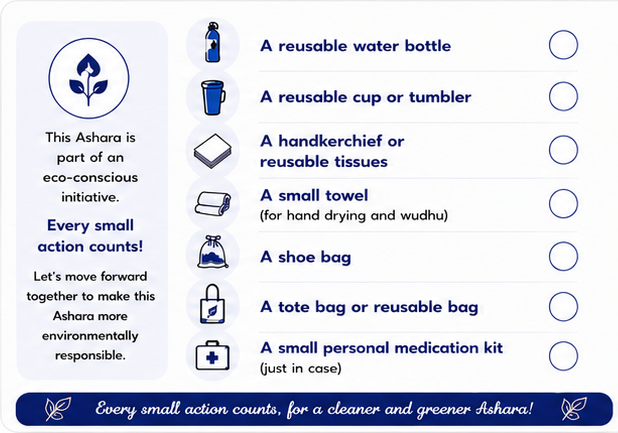 Eco-friendly checklist — the actions to take